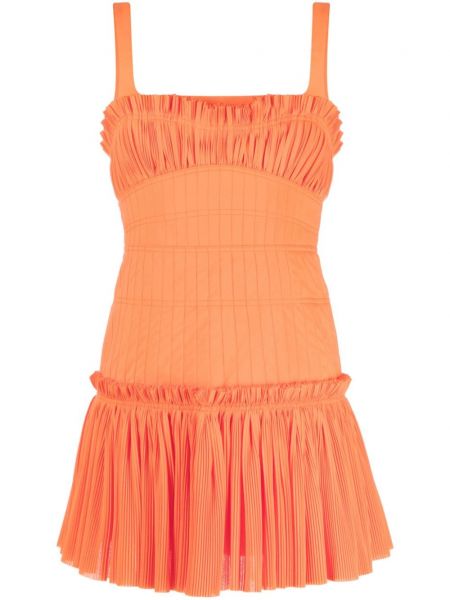 Πλισέ φόρεμα Acler πορτοκαλί