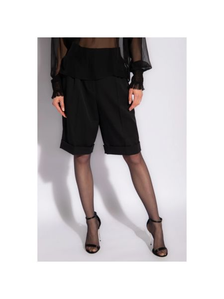 Pantalones cortos de lana Dolce & Gabbana negro