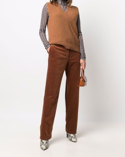 Pantalones rectos de pana Aspesi marrón