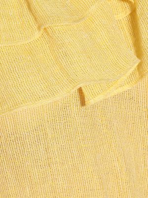 Mini robe en lin asymétrique Lisa Marie Fernandez jaune