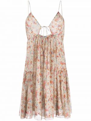 Trykt floral silke dress Dsquared2