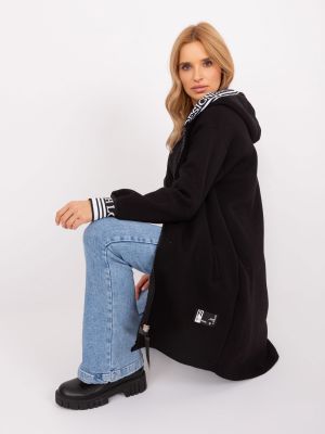 Mikina s kapucňou na zips Fashionhunters čierna