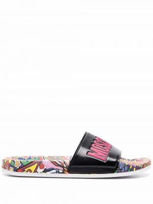 Trykt flip-flops Moschino svart