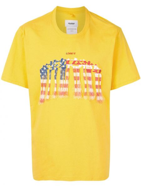 Camiseta con bordado Doublet amarillo