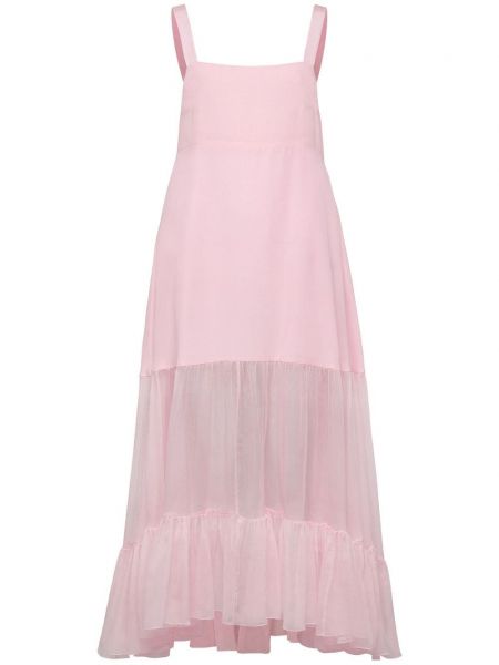Midi haljina od šifona Azeeza ružičasta
