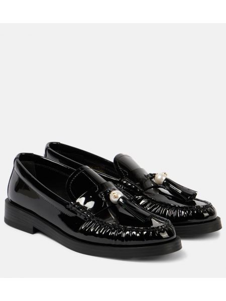 Loafers i läder Jimmy Choo svart