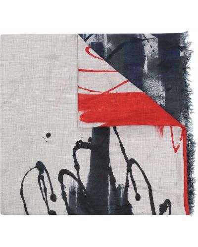 Bufanda con estampado con estampado abstracto Faliero Sarti gris