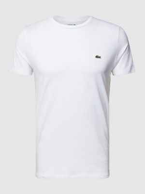 Koszulka w jednolitym kolorze Lacoste biała