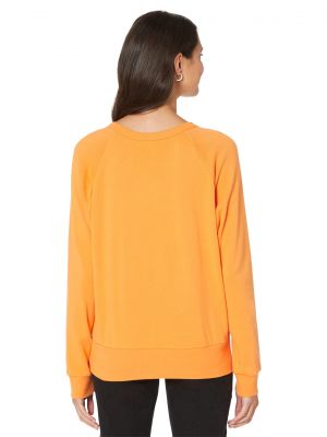 Хлопковый флисовый пуловер Chaser оранжевый