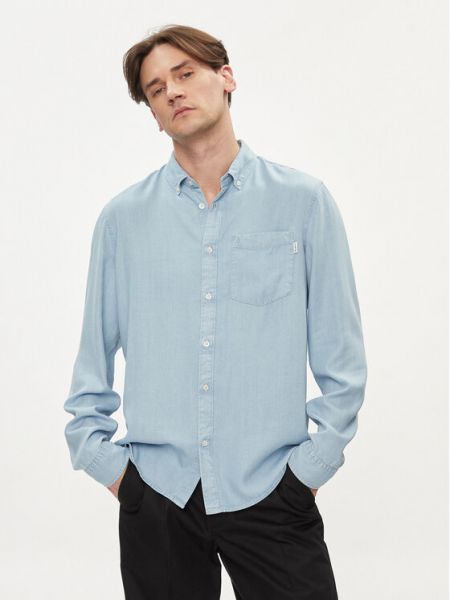 Priliehavá rifľová košeľa Pepe Jeans modrá