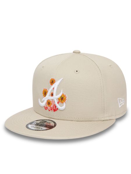 Gėlėtas kepurė su snapeliu New Era smėlinė