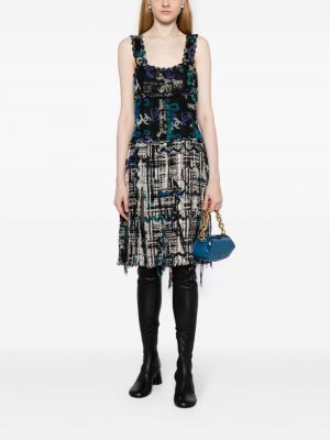 Midi suknele be rankovių tvido Chanel Pre-owned