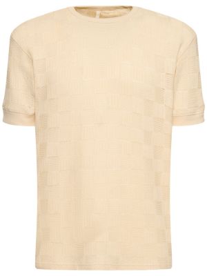 Žakardinis lininis sportiniai marškinėliai Sunflower