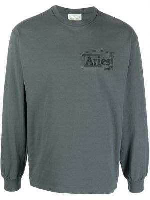 Bavlnené tričko s potlačou Aries zelená