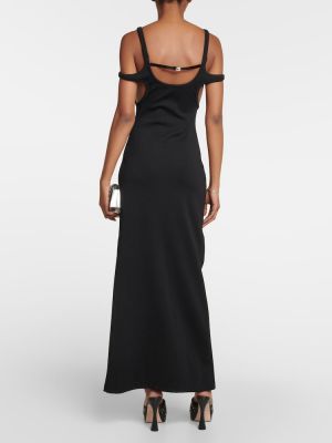 Sukienka długa z dżerseju Gucci czarna