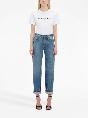 T-shirt aus baumwoll mit print Victoria Beckham weiß