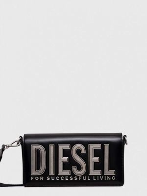 Kožna torbica Diesel crna