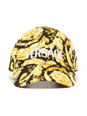Cappello con stampa Versace giallo
