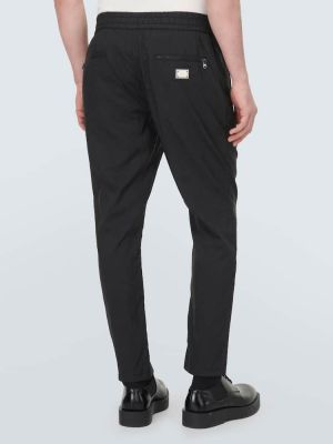 Slim fit kalhoty Dolce&gabbana černé