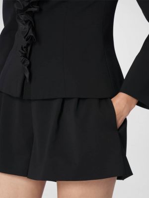 Черные плиссированные шорты с высокой талией Carolina Herrera