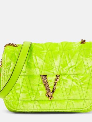 Žametna torbica za čez ramo iz rebrastega žameta Versace