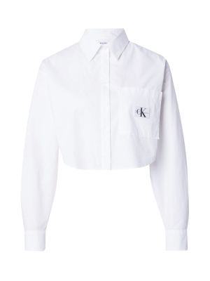 Къса блуза Calvin Klein Jeans бяло