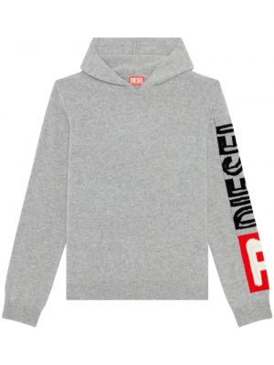 Woll hoodie Diesel grau
