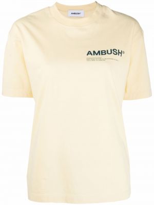 Camiseta con estampado Ambush amarillo