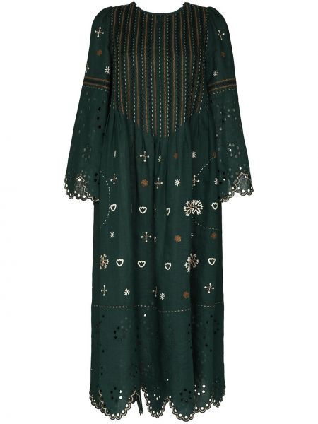 Льняное платье с вышивкой Vita Kin
