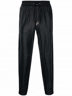 Pantalon slim à rayures Saint Laurent noir