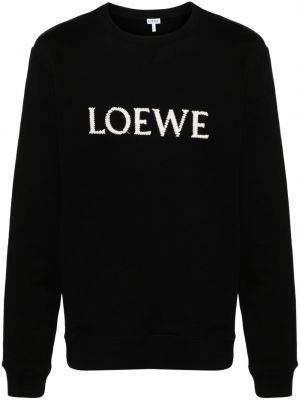 Haftowana bluza bawełniana Loewe czarna
