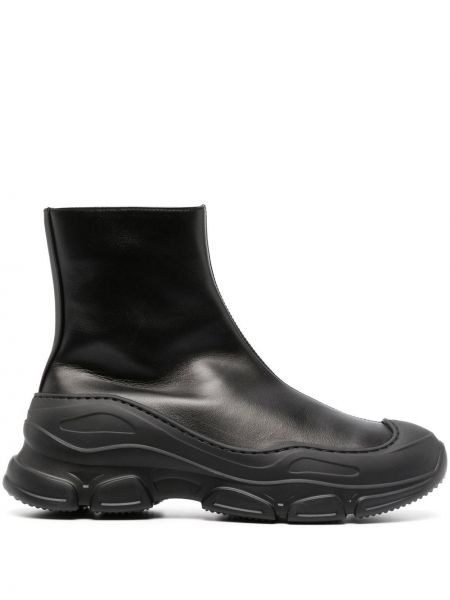 Leder ankle boots mit reißverschluss New Standard schwarz