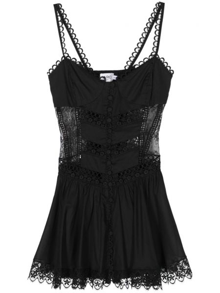 Robe à bretelles brodé Charo Ruiz Ibiza noir