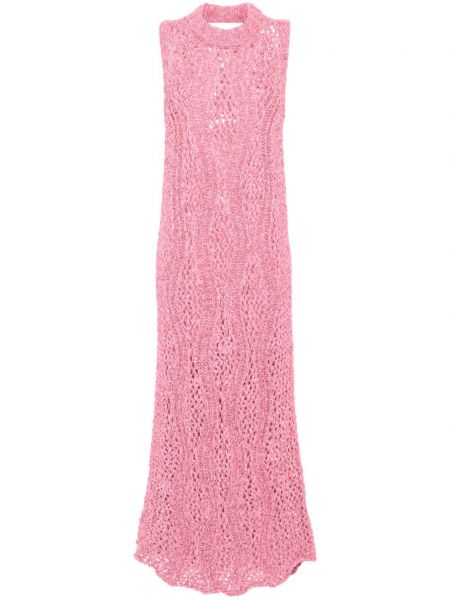 Πλεκτή φόρεμα Rodebjer ροζ