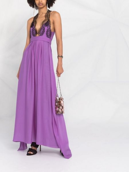 Vestido de noche de encaje Victoria Beckham violeta