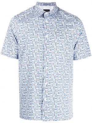 Koszula z nadrukiem w abstrakcyjne wzory Ted Baker niebieska