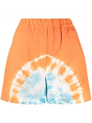 Pantalones cortos deportivos con estampado tie dye Msgm naranja