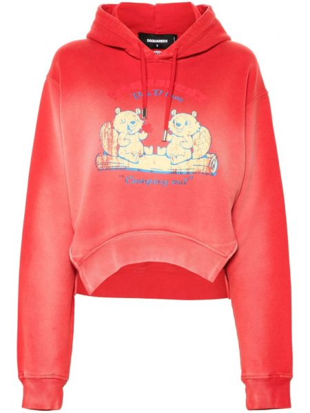 Kort sweatshirt Dsquared2 rød