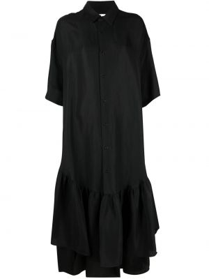Robe chemise à volants Ami Paris noir