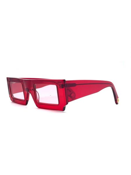 Okulary przeciwsłoneczne chunky Jacquemus czerwone