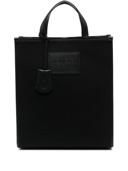 Shopper handtasche aus baumwoll Moncler schwarz