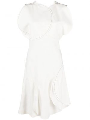 Asimetrična obleka Victoria Beckham bela