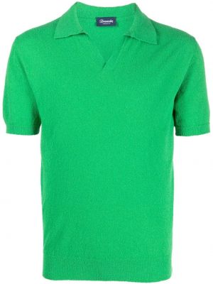 Поло тениска от джърси Drumohr зелено