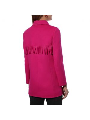 Шерстяной пиджак Saint Laurent розовый
