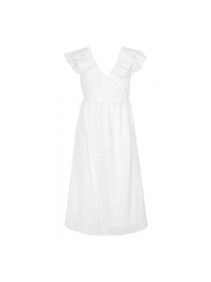 Sukienka midi bawełniana Notes Du Nord biała