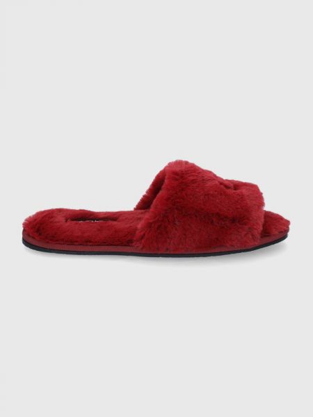 Pantofle Calvin Klein červená barva