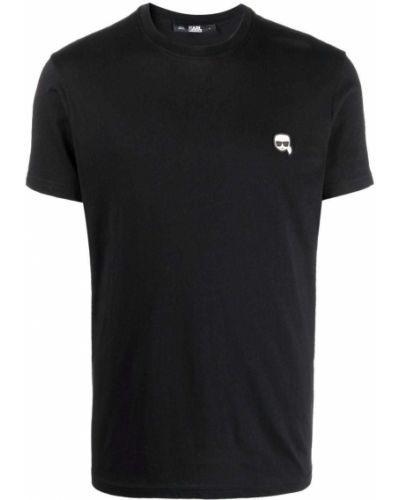 Camiseta con bordado Karl Lagerfeld negro