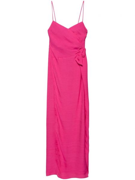 Haljina na naramenice Emporio Armani ružičasta
