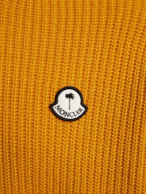 Sweter wełniany Moncler Genius żółty