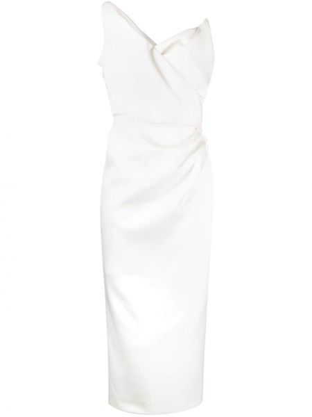 Asymetrické večerní šaty Rachel Gilbert bílé
